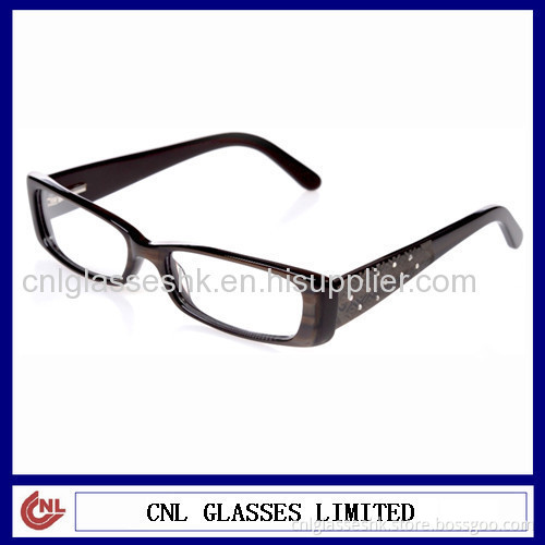 Custom Designer Eyeglasses Frame Factory, Vintage Eyeglasses Frame With Diamonds On Arms